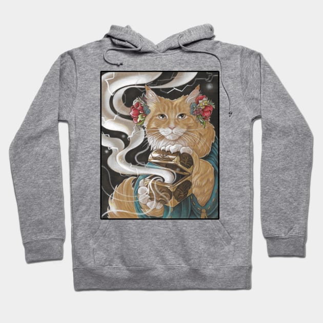 Pandora Cat - Black Outlined Version Hoodie by Nat Ewert Art